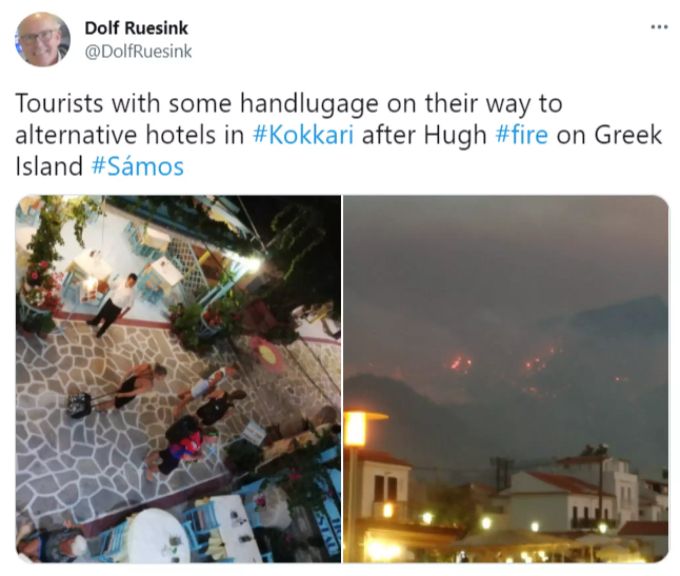 Auf der griechischen Insel Samos wütet ein Grossbrand. samos
