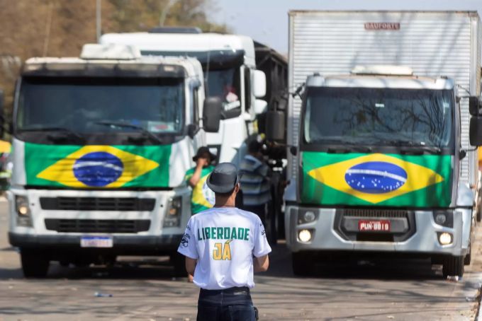 Die Blockaden sorgten für Versorgungsengpässe. jair bolsonaro