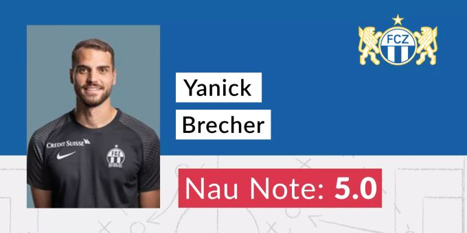 Die Note fürYanick Brecher vom FC Zürich. FC Zürich