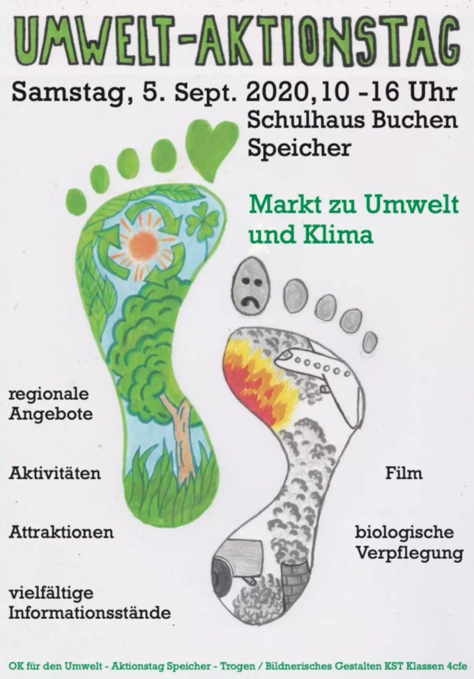 Für den Umwelt-Aktionstag hat die Ortspartei mit einer 4. Klasse zusammengearbeitet. SP Speicher/Trogen