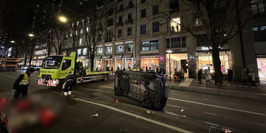 Der spektakuläre Unfall an der Bahnhofstrasse.