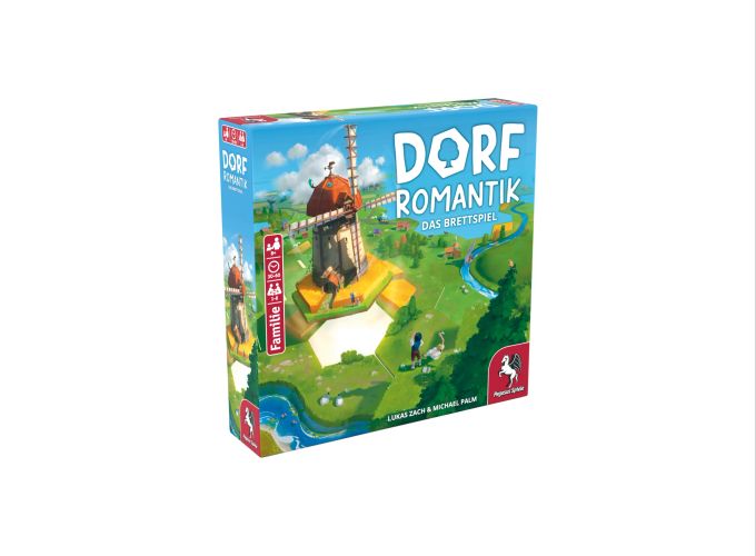 Das Spiel «Dorfromantik» ist für 1 bis 6 Spielende ab 8 Jahren und ca. 30-60 Minuten. Der Preis: ca. 35 Franken. Brettspiel Dorfromantik Kasten Unterhaltung