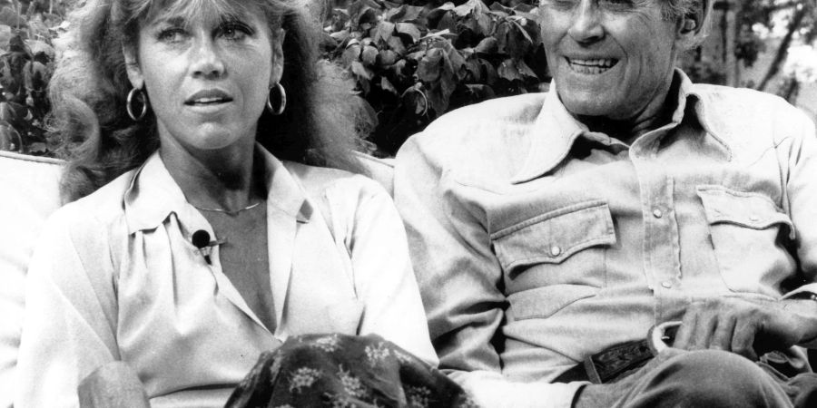 Schauspielerin Jane Fonda und ihr Vater Henry Fonda 1979 in Los Angeles.