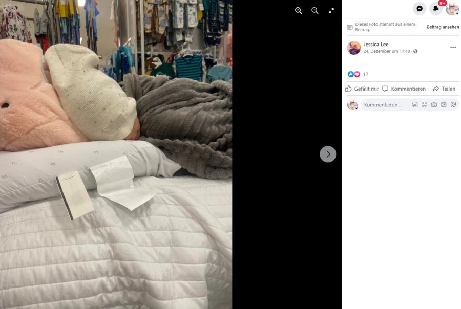 Die Familie musste zusammen mit rund 22 anderen Personen die Nacht im Supermarkt verbringen.