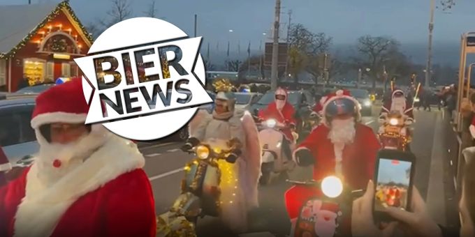 Auf Vespas - Samichläuse und Engel machen Zürcher Bellevue unsicher