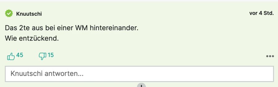 «Knuutschi» beschreibt das WM-Aus der Deutschen als «entzückend».