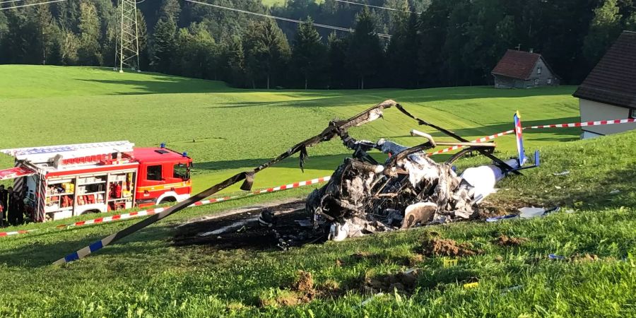 Helikopterabsturz bei Herisau AR