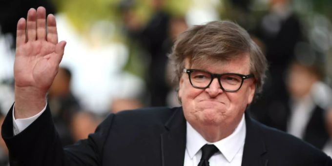 Dokumentarfilmer und Trump-Gegner Michael Moore. umweltschutz klima