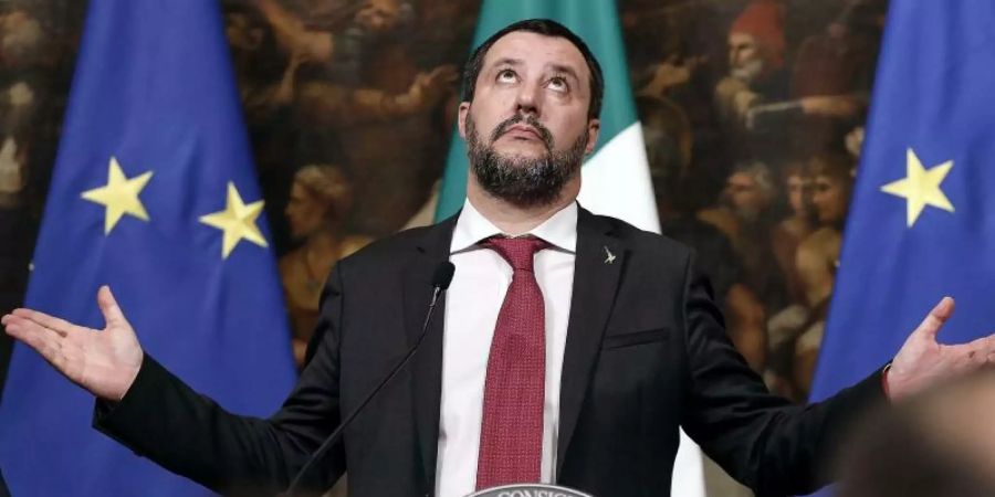 Italiens Vize-Premier Matteo Salvini hat einen möglichen Bruch der Defizit-Regeln ins Spiel gebracht. Foto: Riccardo Antimiani/ANSA/AP