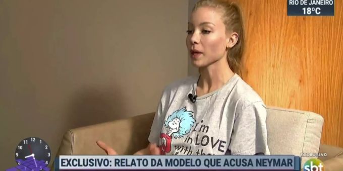 Najila Trindade Mendes de Souza sprach in einem exklusiven Interview mit einem brasilianischen TV-Sender über die angebliche Vergewaltigung durch Neymar. Neymar Vergewaltigung