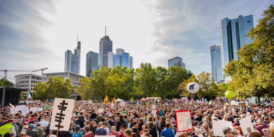 Klimaprotest in Frankfurt am Main
