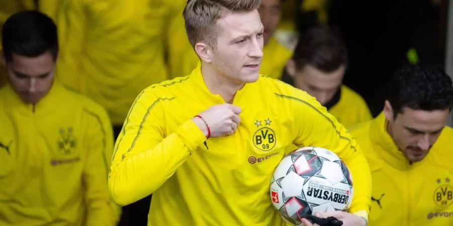 Hat die Meisterschaft als Ziel: BVB-Kapitän Marco Reus. Foto: Silas Stein
