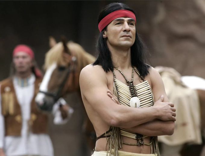 Winnetou (Erol Sander) während der Fotoprobe zu «Winnetou I» am Freitag, 15. Juni 2007, in Bad Segeberg. winnetou