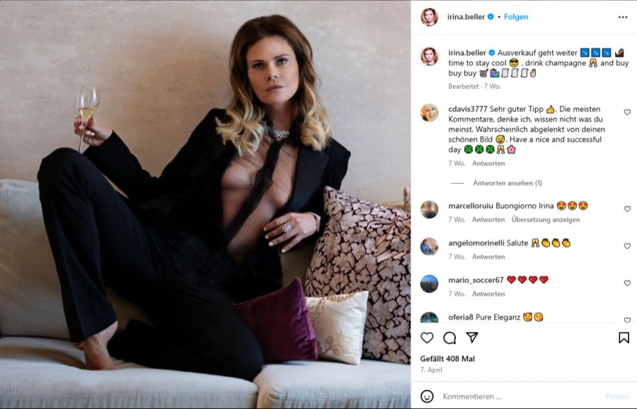 Sie ist sich sicher, dass alles nur passiert sei, weil sie Irina Beller sei.