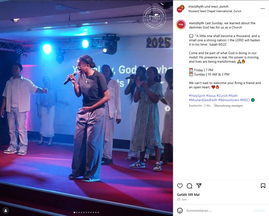 Die Freikirche Mustard Seed Chapel International lockt Jugendliche mit partyartigen Gottesdiensten an.
