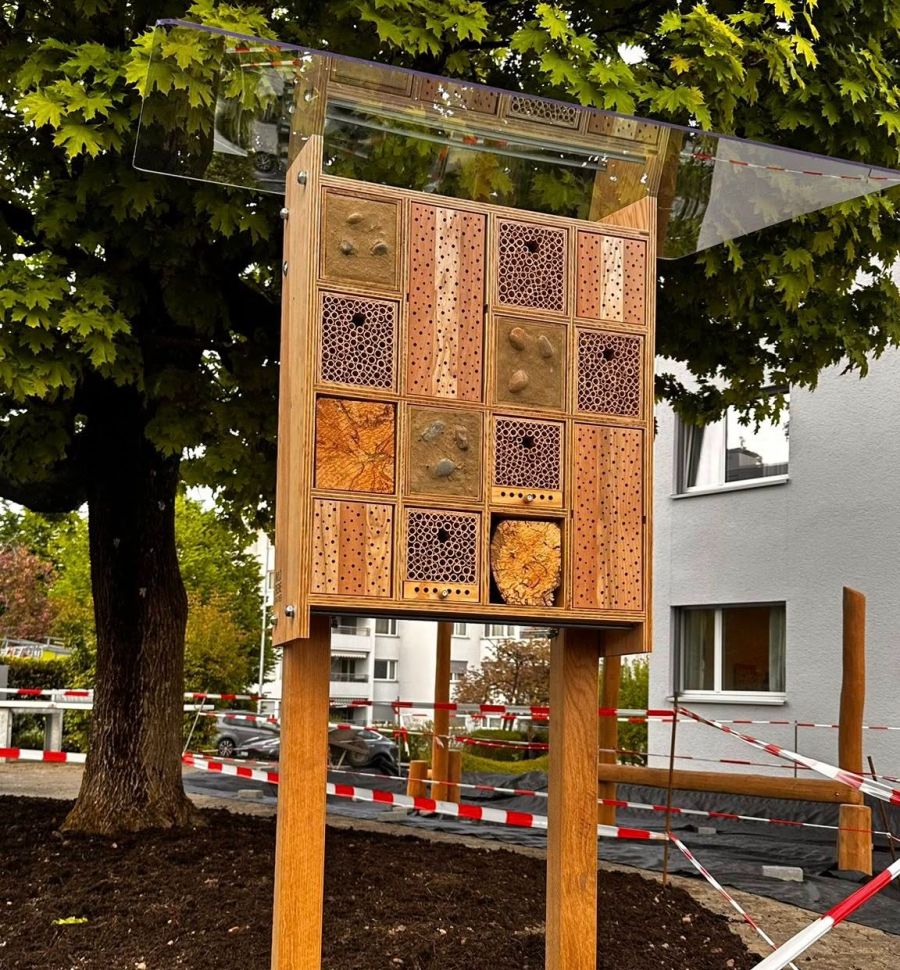 Dieses Wildbienenhotel sorgt für viel Aufregung in Richterswil ZH.