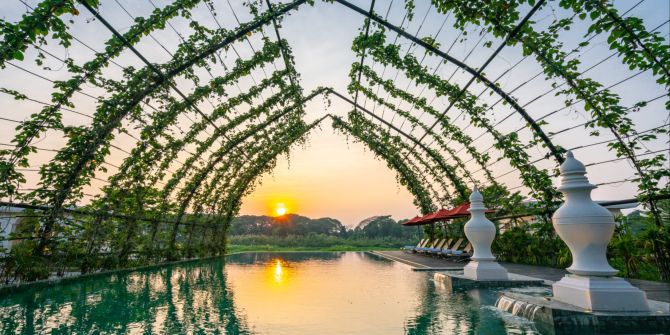 Sonnenuntergang Wasser Ranken Thailand