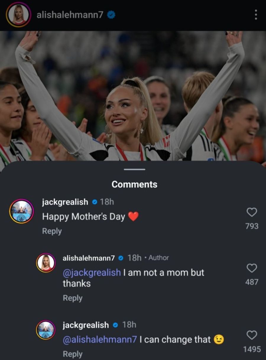 Jack Grealish Alisha Lehmann