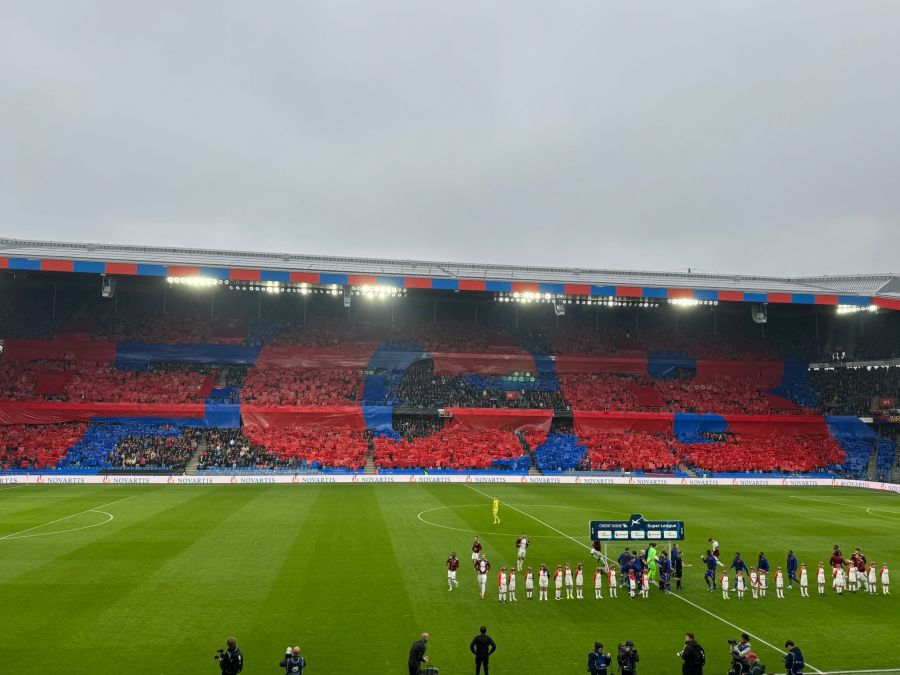 Auch eine FCB-Choreo darf im Joggeli nicht fehlen.