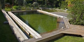 Natürliches Schwimmbecken im Garten