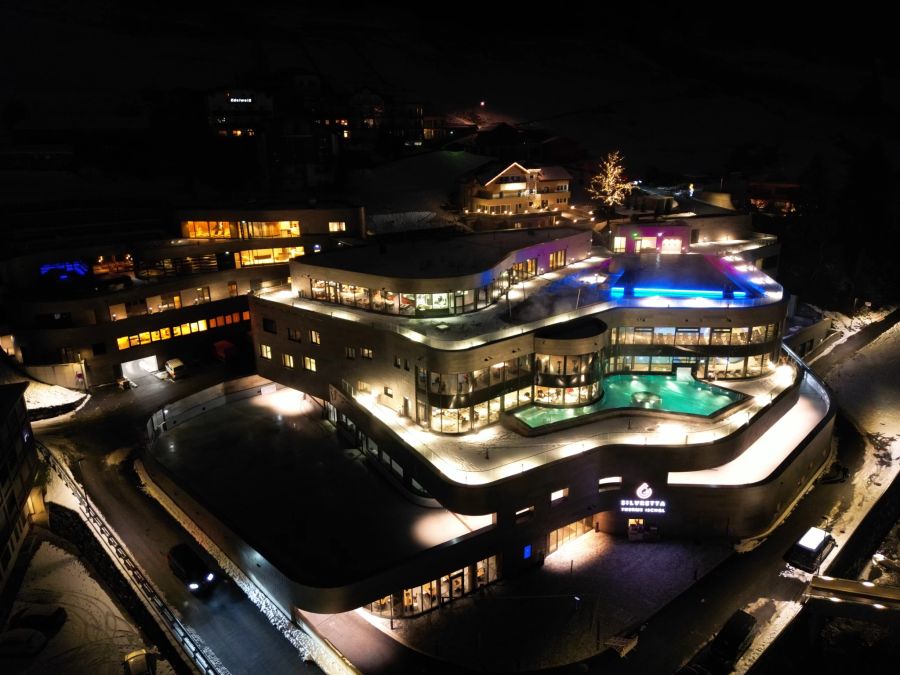 Silvretta Therme Ischgl Nachtaufnahme