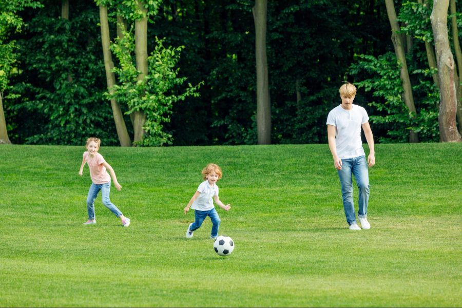 Kinder, Park, Ballspiel