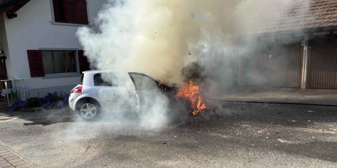 Autobrand in Gommiswald. Autobrand in Gommiswald.