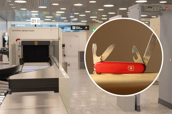 Flughafen Zürich Sackmesser