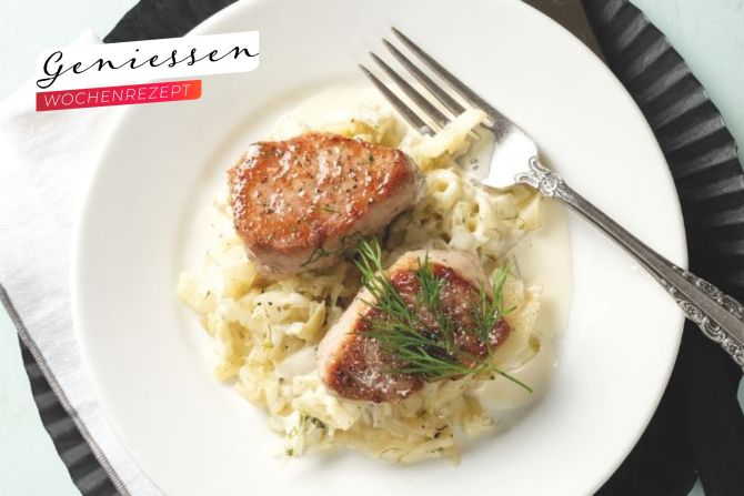 Schwein Fleisch Fenchel Medaillons