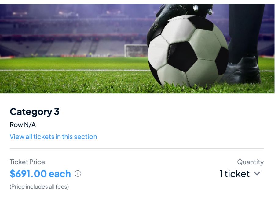 Das günstigste Ticket für die Partie vom 24. Juni kostet schlappe 691 US-Dollar.