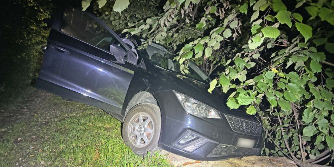 verunfallten Auto