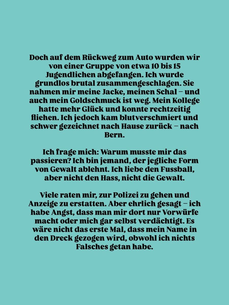 Er schildert, wie er Opfer einer brutalen Attacke wurde.