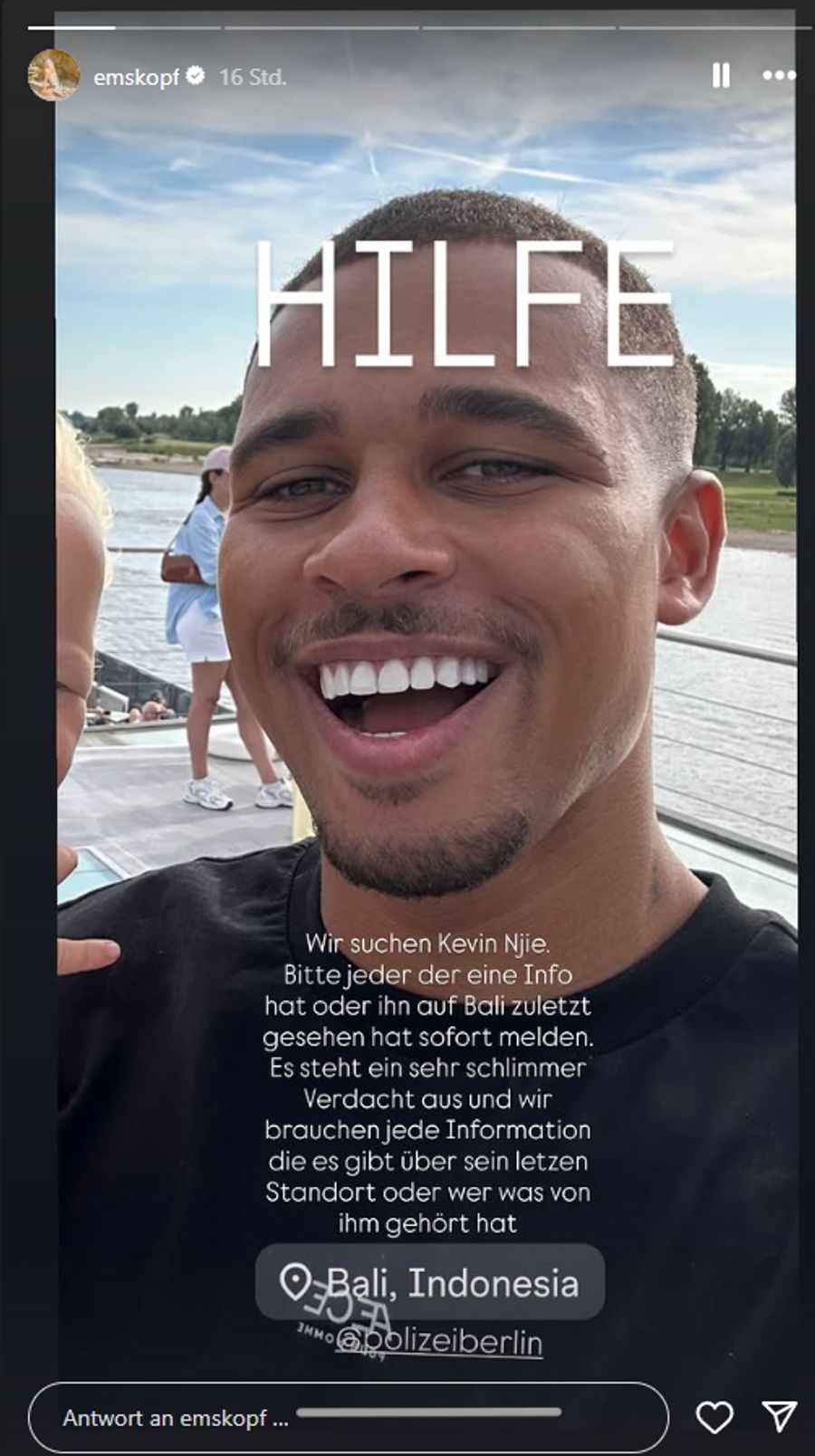 vermisst Kevin Njie