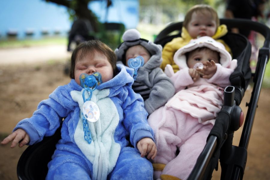 Für die Reborn-Puppen werden vierstellige Preise aufgerufen.