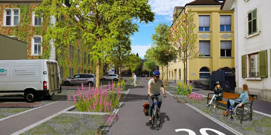 So könnte es laut den Initianten am Forstackerweg in Zofingen aussehen