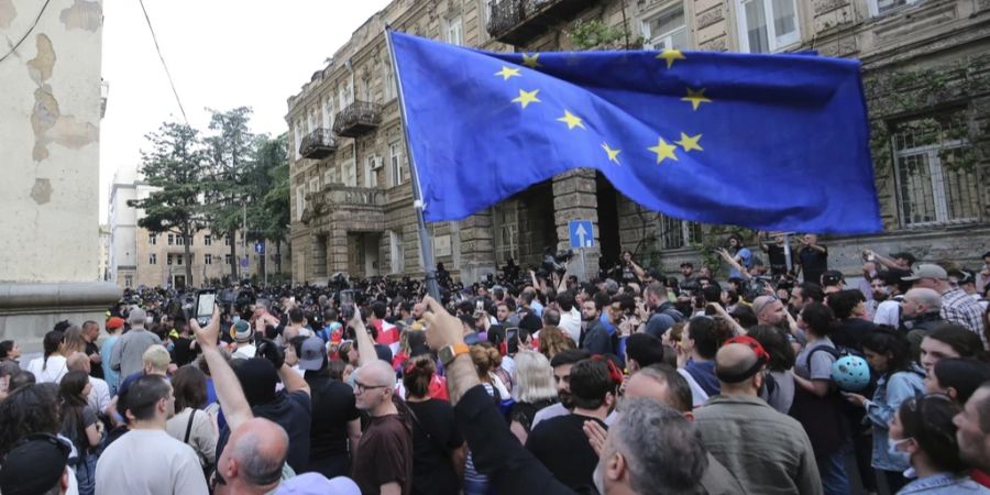 Tiflis Demonstration Georgien