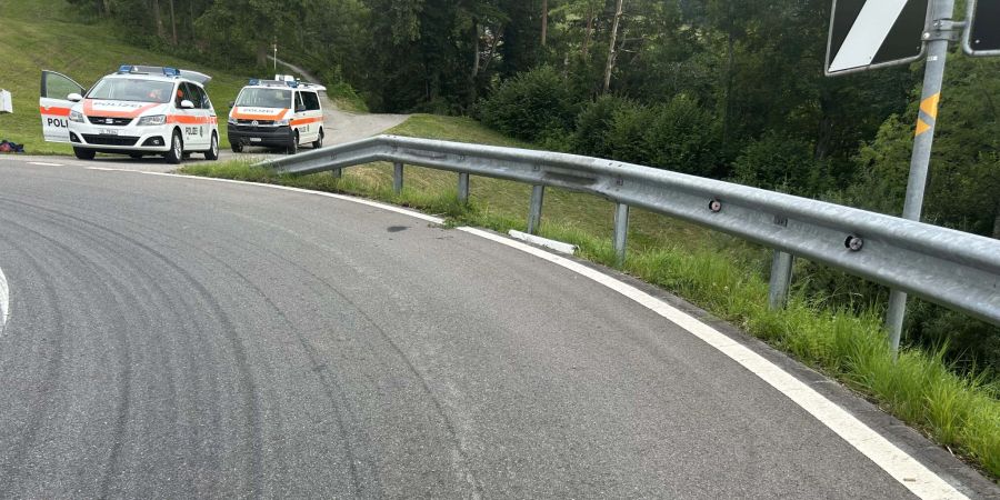 Unfallstelle in Lichtensteig.