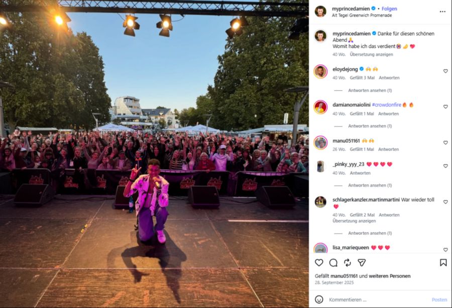 Sein Song «Glücksmomente» schaffte es an die Spitze der deutschen Charts.