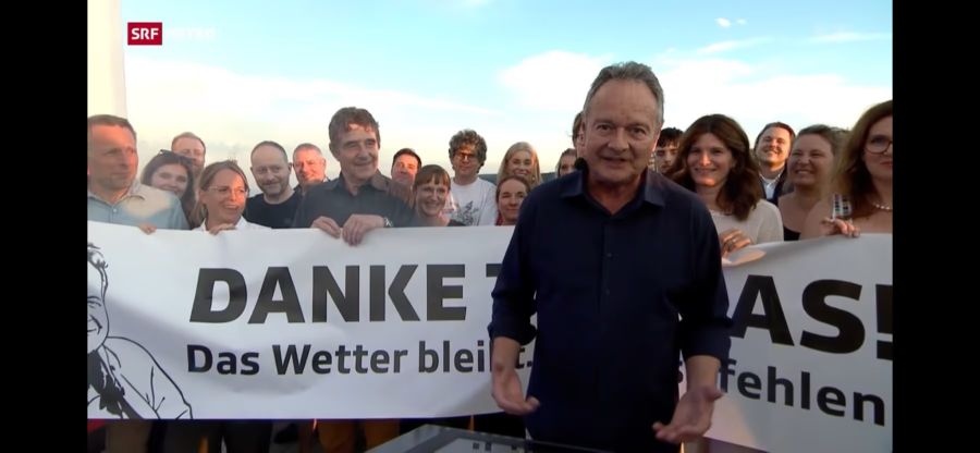 Die letzten Minuten vor dem TV-Publikum: Thomas Bucheli vor einer Woche in der «Meteo»-Hauptausgabe.