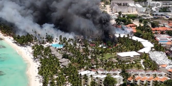 Brand Dominikanische Republik Strandhotel