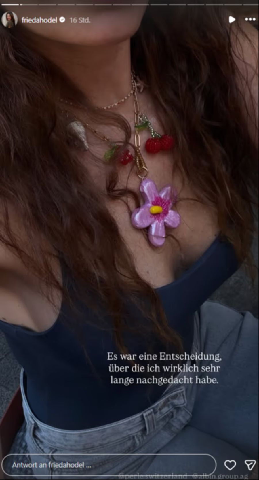 Sie habe lange über diese Entscheidung nachgedacht, sagt die 44-Jährige.