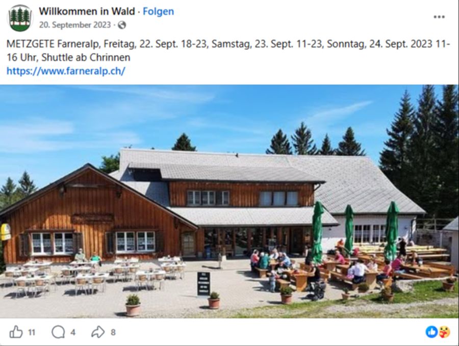 Die Bergbeiz Farneralp schliesst bis mindestens Ende Monat.