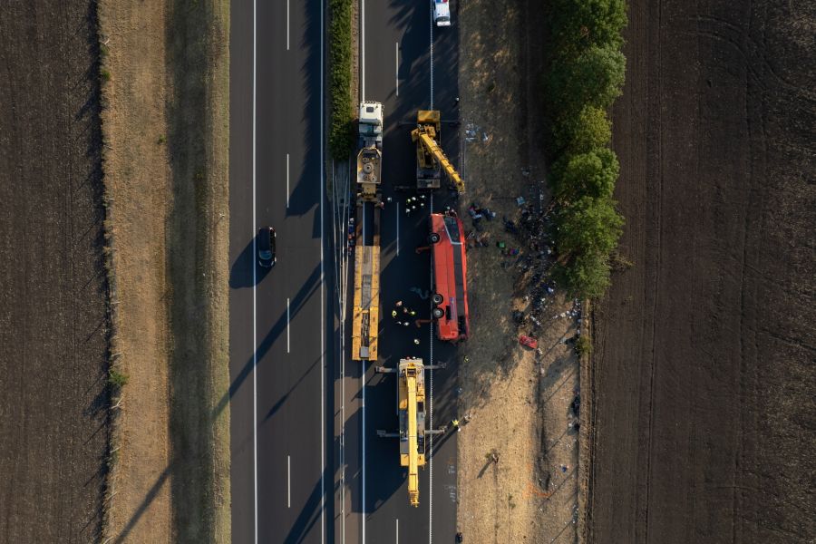 Der Fahrer wurde verhaftet.