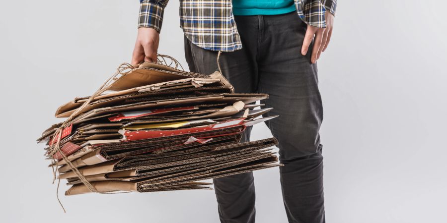 Karton Recycling Sammeln Papier