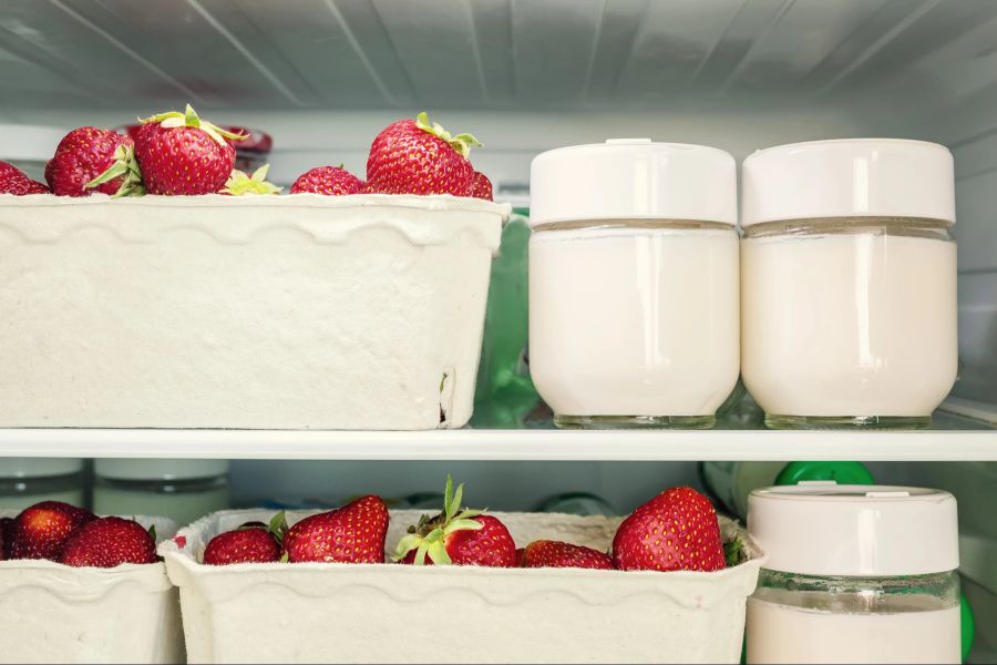 Erdbeeren im Kühlschrank