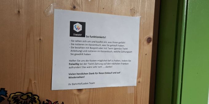 «Wäre sehr nett» - Hoflädeli bittet, dass Twint-Kunden aufrunden