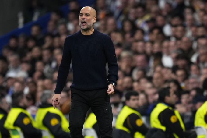 Pep Guardiola während dem Spiel gegen Real Madrid. Pep Guardiola