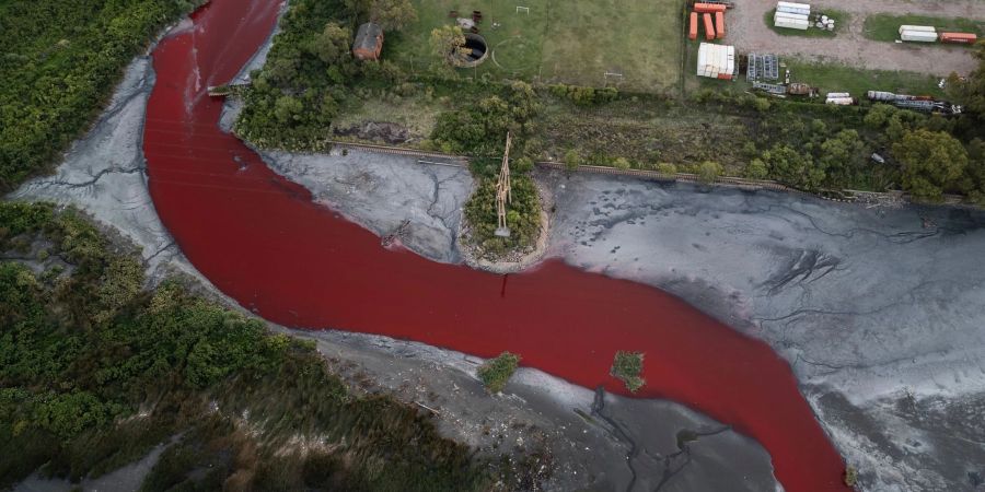 Das Umweltministerium der Provinz Buenos Aires entnahm Wasserproben zur chemischen Analyse.