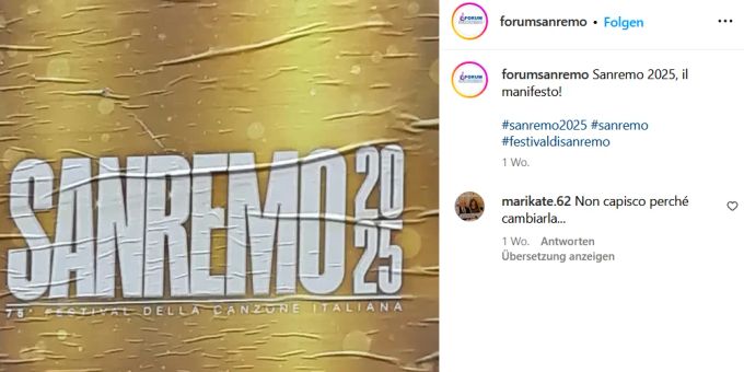 Sanremo 2025: Ab heute performen Musiker wieder ihre neuen Songs. sanremo 2025