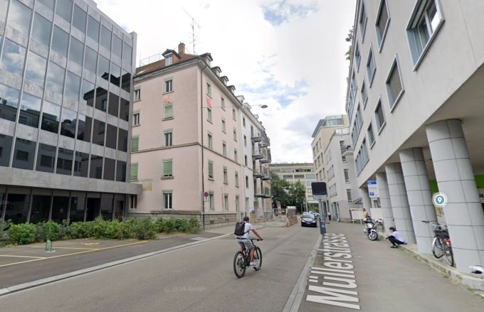 Die Liegenschaft an der Müllerstrasse 10 direkt neben dem Google-Gebäude. zürich müllerstrasse